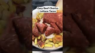 How to make “Easy Beef Chorizo Lettuce Tacos “ #shorts #chorizo #lettucetaco #tacos #myyoutuberecipe