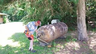 third lawn cutting video 2024, we figured out why the weed eater wasn't strung properly