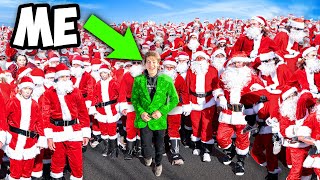 50 Santas in Public! (chaos)