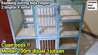 Cara membuat kandang kucing 2 tingkat | Tutorial Baja Ringan