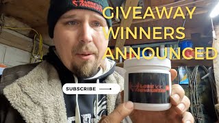 GIVEAWAY WINNERS ANNOUNCED !!!!!