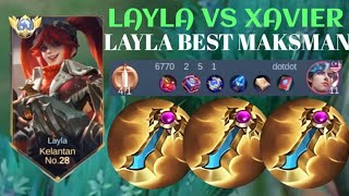 LAYLA VS XAVIER❗BUILD ONE SHOT ENEMY DELETE! item counter | build top 1 global Layla