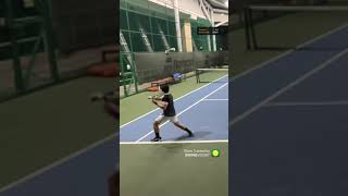 not the cleanest passing shot but I'll take it #tennis #tennisshorts #tennismatch #tennistime