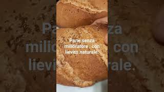 pane senza milioratore, con lievito naturale, cotto in forno di casa.