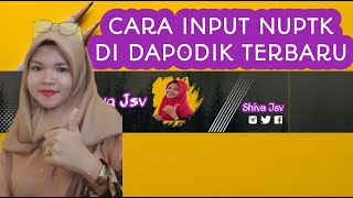 CARA ENTRI NUPTK DI DAPODIK TERBARU