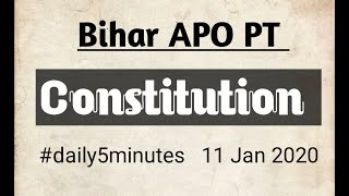 Constitution mcqs for Bihar APO #biharapo #constitution #daily5minutes