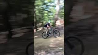 Jumping the wood table top on Hellion   At Highland #mountainbike #mtb #downhill #downhillmtb