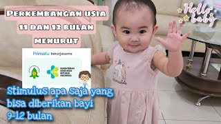 PERKEMBANGAM BAYI USIA 11 - 12 BULAN SERTA STIMULASI BAYI 9 - 12 BULAN MENURUT IDAI