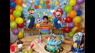 Muna's 6th Super Mario Birthday Party l Surprise l Let's Open The Presents