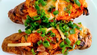 Stuffed Sweet potatoes|Madhura kizangu stuffed|Air fry recipe