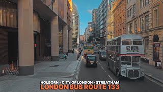 London Bus Ride | Upper Deck POV on Bus 133 from Holborn to Streatham | Central to Southwest London