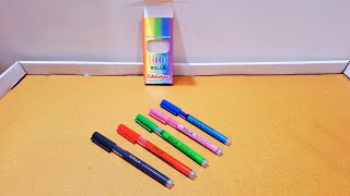 Unboxing and Review of JAINEX Brand   Roller Pen Liquid Ink Cartridge System 5 color pen set