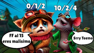 TEEMO me FLAMEA y le DOY la RAZÓN como a los T0NT0S con MI NUEVA BUILD de TWITCH AP lol😈