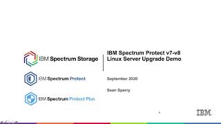 IBM Spectrum Protect Server Upgrade: Linux v7 to v8 - Demo