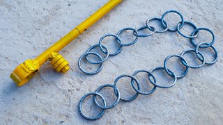 Unique Handy Tools Idea . Round Bar Rings Chain Making #handyman #ideas