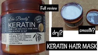 kERATIN HAIR MASK FULL REVIEW ||Good or bad