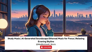 Study Music | AI-Generated Soundscape Ethereal Music for Focus | Relaxing Evening Skyline