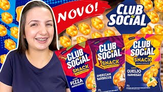 NOVOS SNACK CLUB SOCIAL SABOR DE QUEIJO PARMESÃO / AMERICAN BARBECUE / PIZZA MARGUERITA