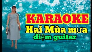 karaoke _hai mùa mưa _điệm guitar