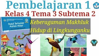 Materi dan jawaban kelas 4 Tema 3 Subtema 2/Keberagaman Makhluk Hidup di Lingkunganku/Pembelajaran 1