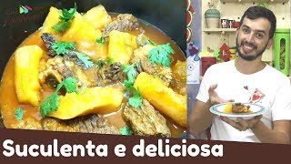 CARNE COM MANDIOCA na panela de pressão | Vaca atolada ou costela com mandioca super suculenta