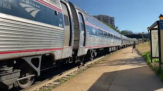 Amtrak Northeast Regional train 99 departing Alexandria VA station