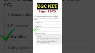 UGC NET-JRF 2024 | UGC NET Paper 1 PYQ | ict for ugc net paper 1 #netpaper1 #ugcnet #shorts