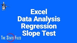 9.1.31 Correlation Slope t test Excel Data Analysis Tool