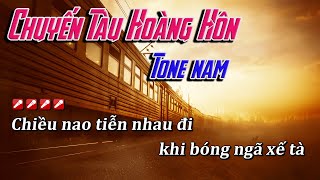 [Karaoke] Chuyến Tàu Hoàng Hôn | Tone nam