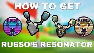 How to get russo’s resonator in roblox [event]