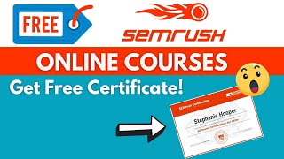 SEMrush Free Online Courses with Professional Certificate  | Digital Marketing Free Online Courses