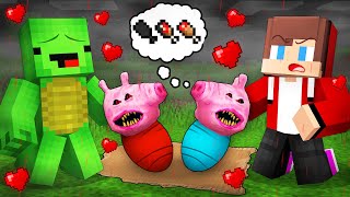 JJ and Mikey Adopted SCARY PEPPA PIG Exe in Minecraft - Maizen