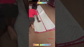 Kids Home activity | blanket folding | Kids Vlog #jaminfo360 #kids #viralvideo #activity#home