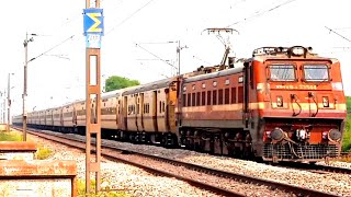 Aggressive Electric Trains | WAP-7 + WAG9HC + WAP-5 + WAP-4 E Locos | Indian Railways.