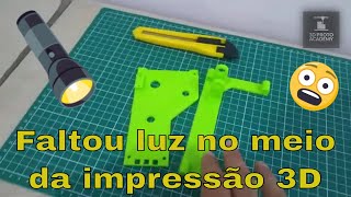 Faltou luz no meio da minha impressão 3D em ABS - Veja no que deu #shorts