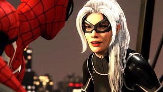 [4K 60 FPS] Spider-Man Remastered PS5: Black Cat Gets Caught by Spider-Man