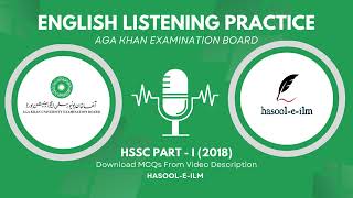 AKUEB English Listening Practice (Nusrat Jahan Academy NJA / NJC) HSSC Part 1 | Examination 2018