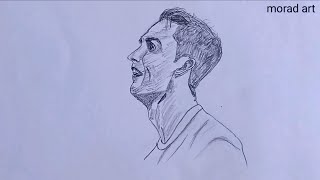 How to draw Cristiano Ronaldo with a pencil