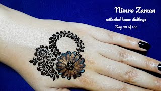 cottonbud mehndi design no.36 | Trick mehndi design | simple easy beautiful henna design | mehandi