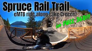 Spruce Rail Trail esk8 along Lake Crescent, Raw and in Full 360