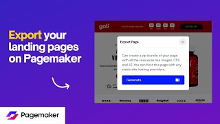 Export Feature Live on Pagemaker