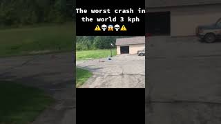 The Worst Crash In The World 3 kph ⚠️💀😱💀⚠️ #cringe #funny #carcrash #fyp