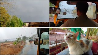 अचानक मुसळधार पावसाने लावली दमदार हजेरी | अर्ध्या रस्त्यातूनच परत यावं लागलं घरी | महाराष्ट्र पाऊस