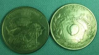 QUARTER DOLLAR, GEORGIA E CAROLINA DO SUL.#foryou @numismaticajosevians