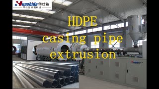 Plastic extrusion: HDPE casing pipe (for PU preinsulated pipe) extrusion