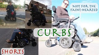 Shorts - Going up and down Curbs in an Electric Wheelchair - #shorts