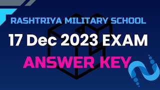 RMS answer key dec 17 , 2023 #rms #rms_coaching #rashtriyamilitaryschool #sainikschool