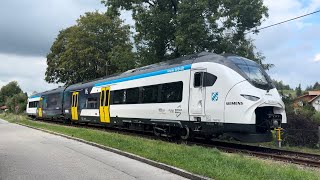 Triebwagen Mireo Plus H (563 101-9 und 563 101-1) mit Wasserstoffantrieb in Füssen.