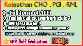 Rajasthan CHO | PGI | RML nursing Officer exam important Questions #rajasthan_cho #pgi #RML