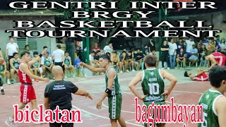 GENTRI INTER BRGY BASKETBALL TOURNAMENT brgy bagumbayan VS brgy biclatan